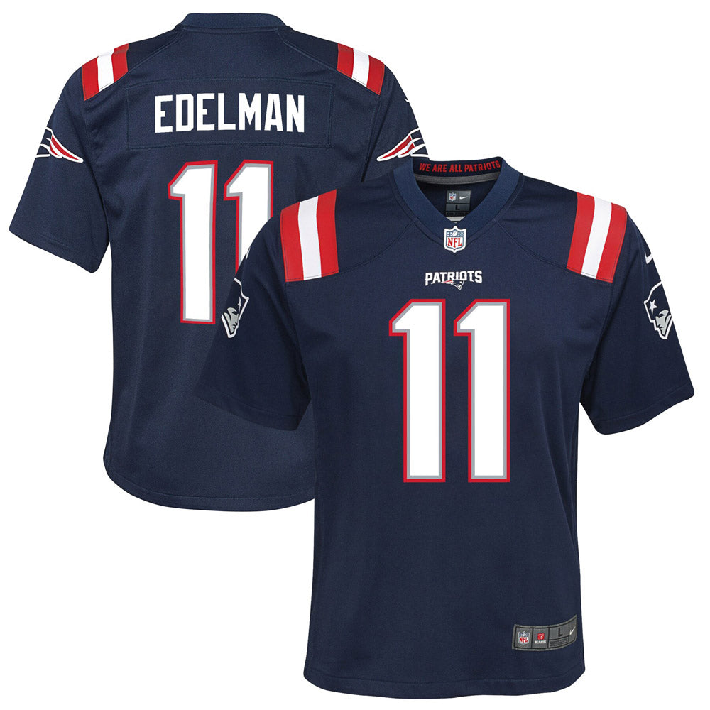 Youth New England Patriots Julian Edelman Game Jersey Navy