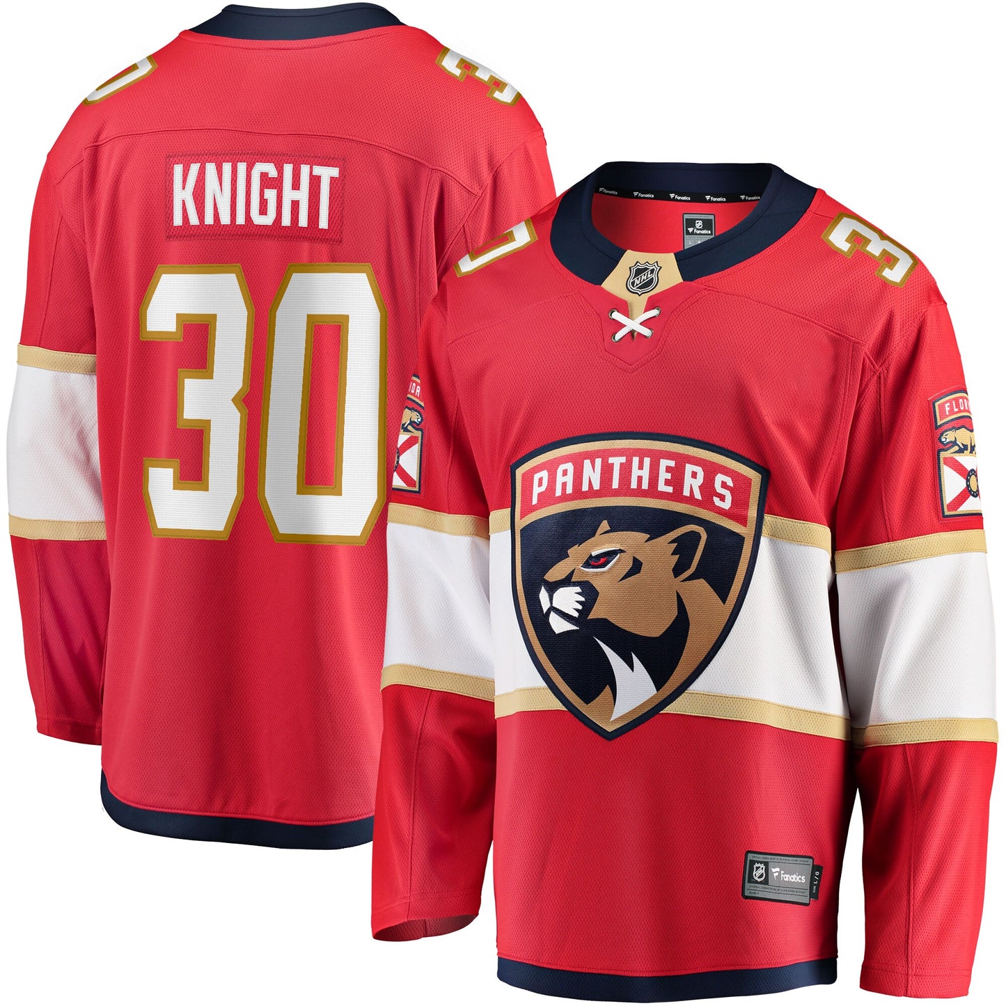 Spencer Knight Florida Panthers Fanatics Branded 2017/18 Home Breakaway Replica Jersey - Red