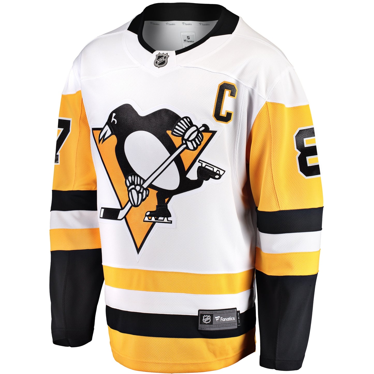 Sidney Crosby Pittsburgh Penguins Fanatics Branded Captain Away Premier Breakaway Player Jersey - White