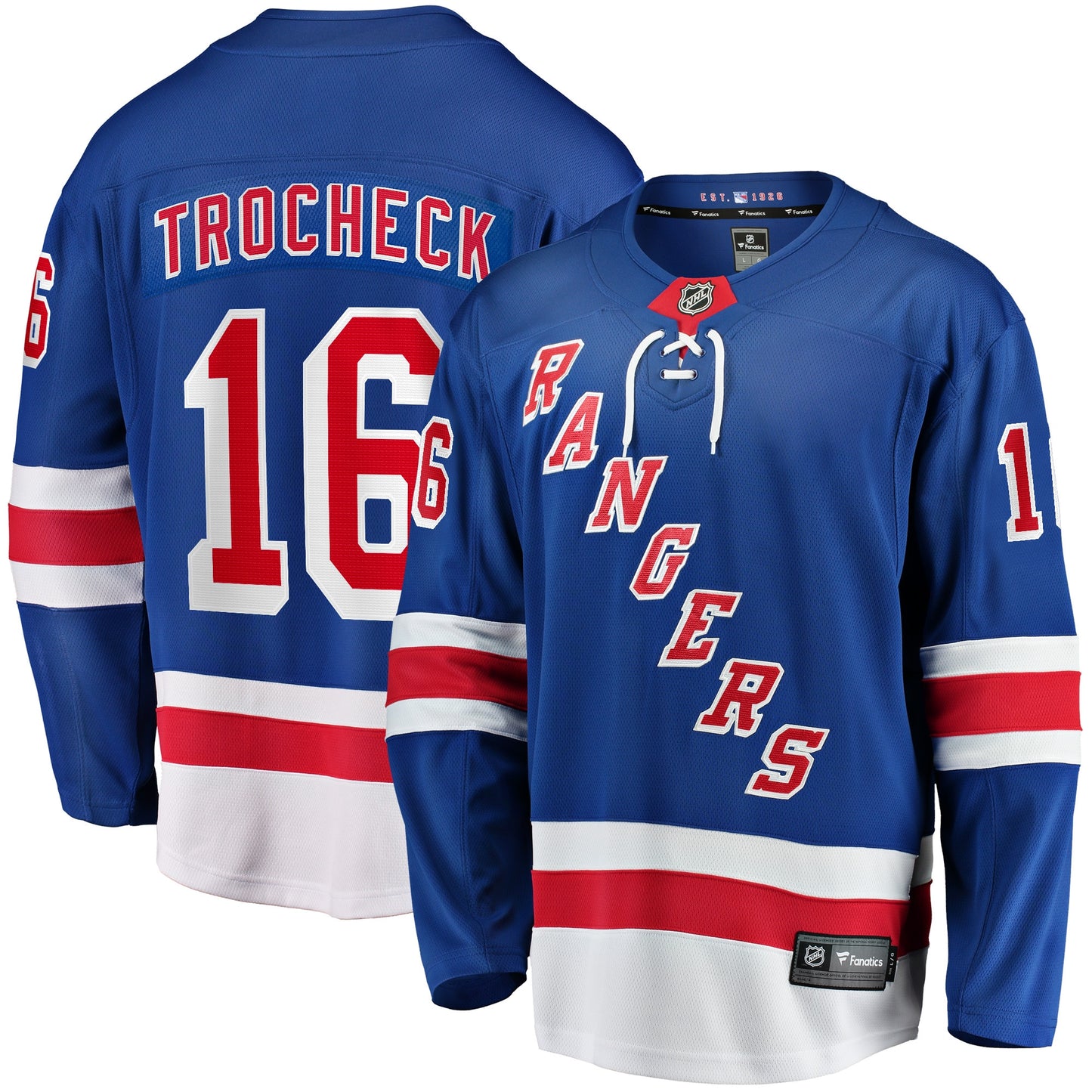 Vincent Trocheck New York Rangers Fanatics Branded Home Breakaway Player Jersey - Blue